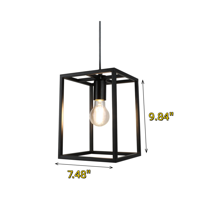 Luminaire suspendu noir à une tête