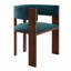 Chaise de salle à manger unique en bois à dossier courbé avec coussin de protection convenant à la cuisine ou à la salle à manger (ensemble de 2)-1066142466