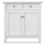 Armoire de rangement en bois massif avec 2 tiroirs et tablettes réglables Manervia-559122944