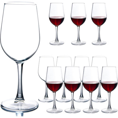 Verre à vin rouge durable et élégant 11,2 oz - ensemble de 12 - design classique pour fête et mariage