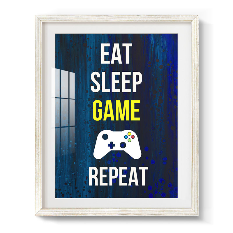 «Gamer at Play V», impression encadrée, H 28,5 po x l 20,5 po, Blanc