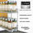 LYNK PROFESSIONAL® Pull Out Spice Rack Organizer for Inside Kitchen Cabinets - Slide Out Drawer – Chrome Sliding Spice Cabinet Organization Shelf Racks - 2 Tier-2136814135