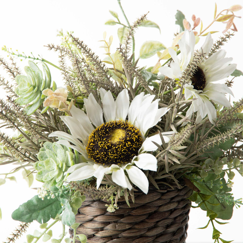 Arrangement floral tournesol en pot