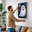 Cheerful Halloween Ghost Novelty - Wrapped Canvas-1445683057-1445683062