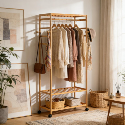 Billman 78.5cm Rolling Clothing Rack