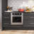 Cosmo 24 in. Lumin Collection 2.9 cu. ft. Electric Wall Oven, 8 Functions & Turbo True European Convection in Stainless Steel