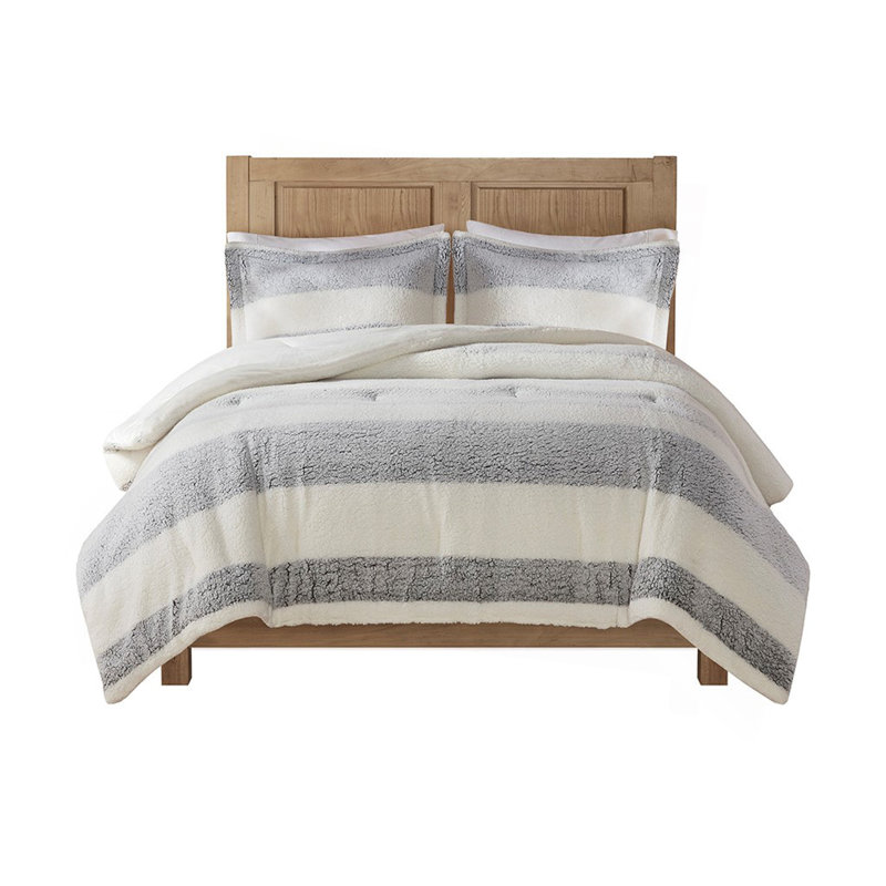 King/Cal King Sherpa Comforter Set, King/Cal King Comforter + 2 Shams