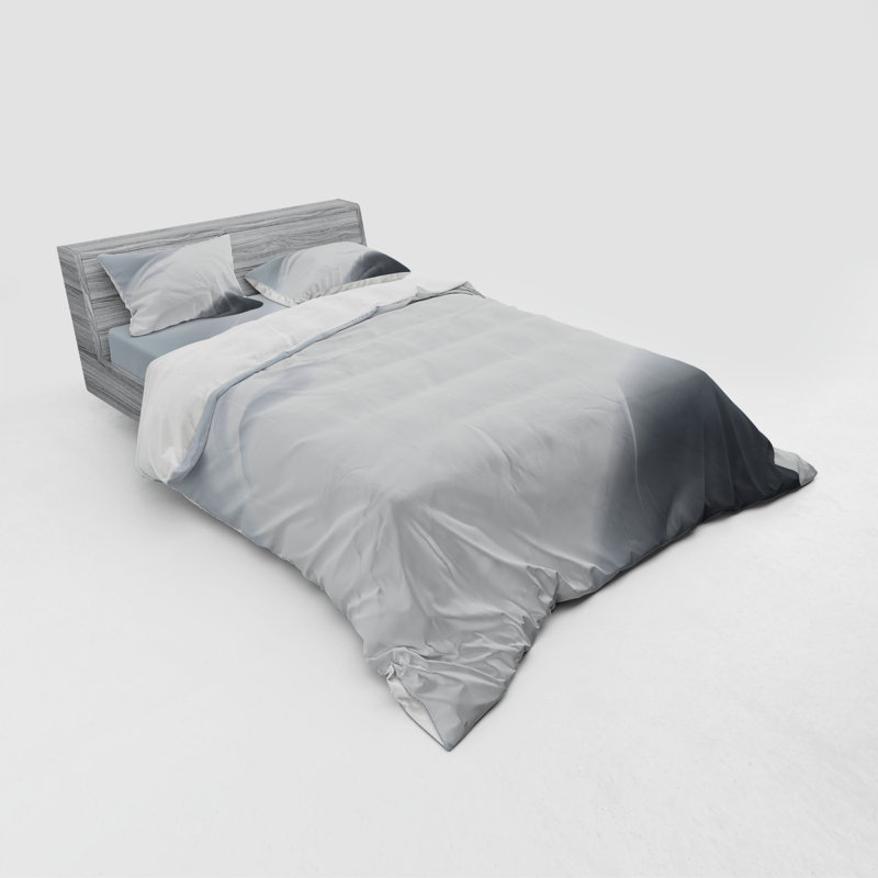 Ensemble de housse de couette gris, Housse de couette grand + 3 pièces supplémentair