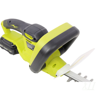 Taille-haie 21V DC, moteur de brosse, avec batterie et chargeur de siège, lame en acier de 21 pouces, pour les pelouses, les buissons et l'aménagement paysager du jardin