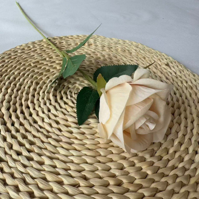 Primrue 5 Heads Artificial Rose Flowers Silk Cloth Material Fake Roses ...