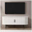 Meuble télé, console de télévision moderne 47 po avec compartiment de rangement et porte coulissante, centre de jeu avec armoire de jeu-1629838042