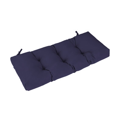 Coussin de banc d'extérieur, coussin de banc capitonné imperméable, coussin de banc résistant à la décoloration, coussin de banc pour chaise d'extérieur / d'intérieur, bleu marine 36 po x 14 po x 4 po