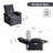 Chenille Fabric Recliner Chair with 8-Point Massage & Heating,Remote Control & Side Storage Pockets-1129910802