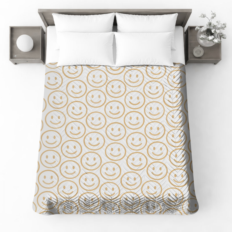 Couvre-lit matelassé Smiley Face, Full / Double