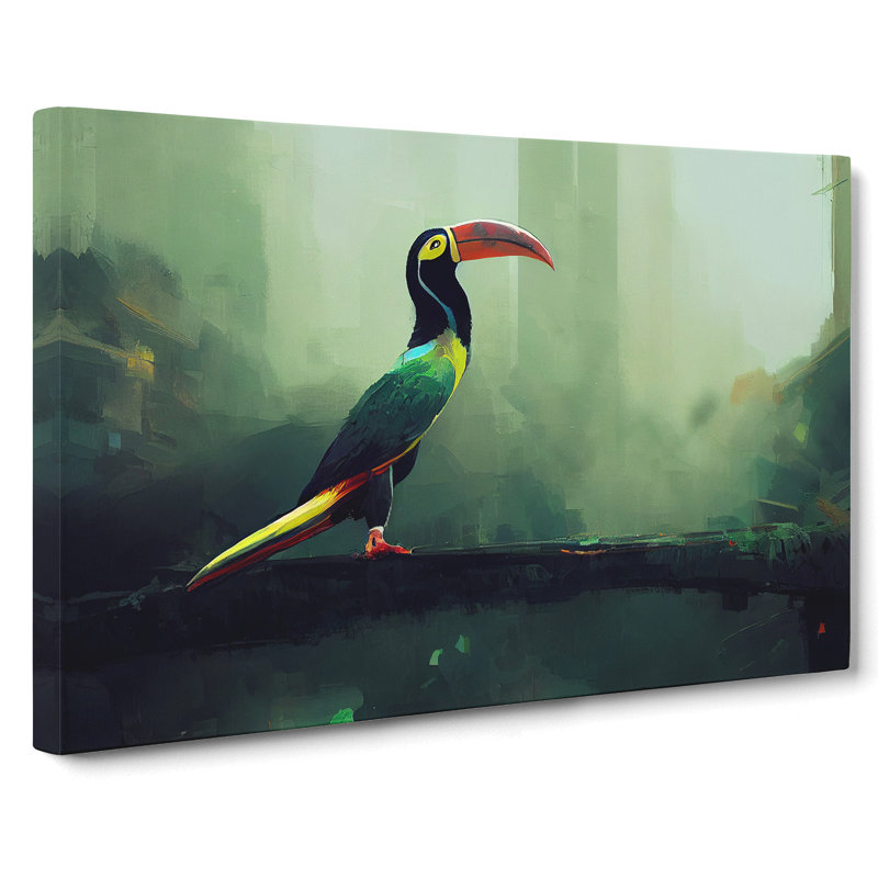 Toucan Bird Art Painting Vol.5 - Wrapped Canvas, 35cm H x 50cm W x 3cm D
