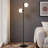 Mid Century Modern Floor Lamp With 2 Frosted Glass Globes - Contemporary Led Standing Light For Living Room, Bedroom & Office - Warm White Lighting