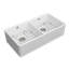 Lusso 90D Ceramic Kitchen Sink, White, Bottom Grid - 895x480mm