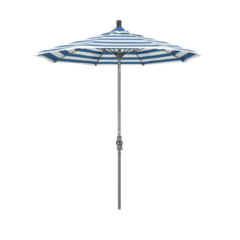 Parasol de marché 7,5 pi Sunbrella, Sunbrella® régate Cabana, Cabana classique à rayures noires Sunbrella®