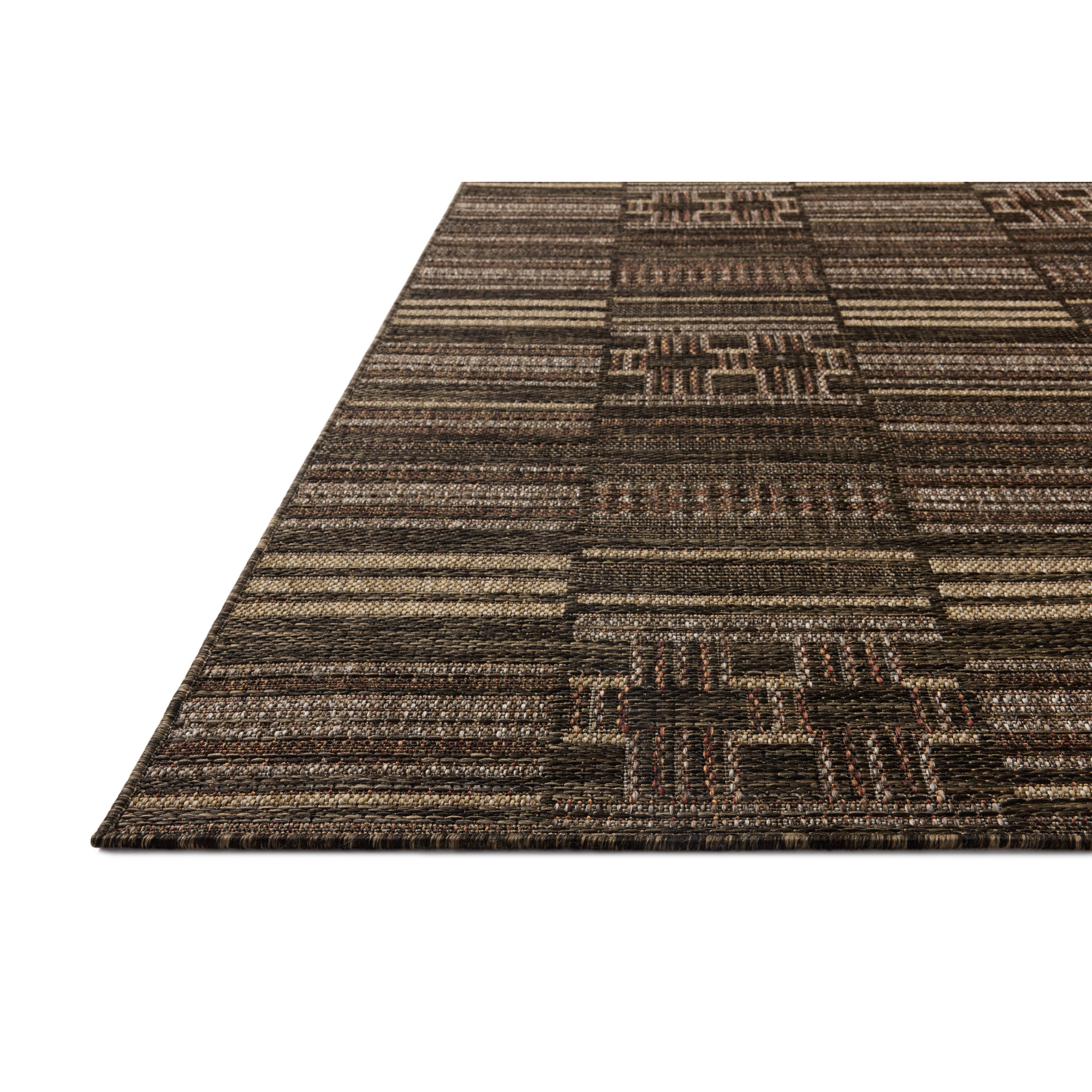 Gracie Oaks Altia Spice / Tobacco Indoor / Outdoor Area Rug, Rectangle 6'7" x 9'4"