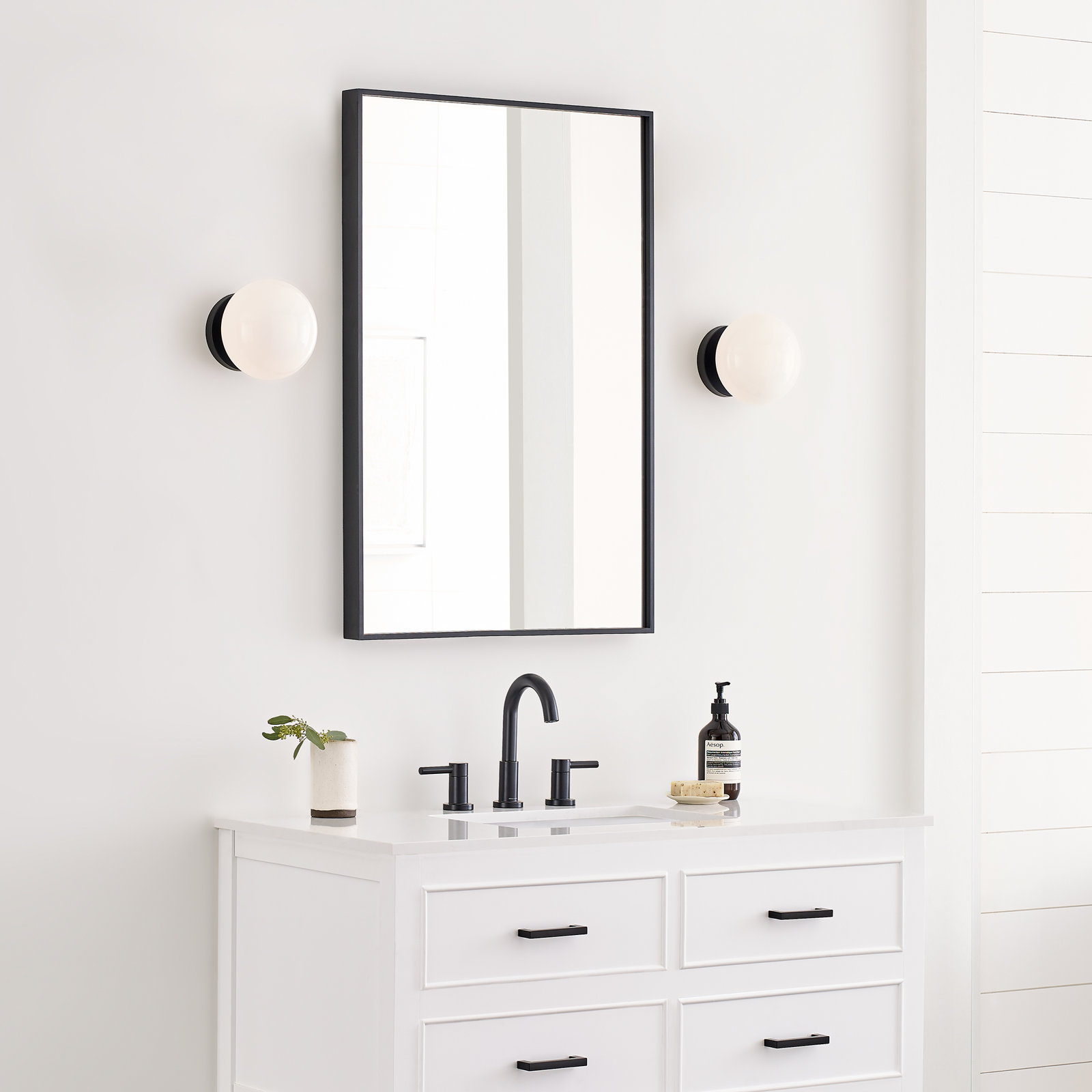 Vibi Single Light Dimmable Flush Mount Sconce, Aged Iron