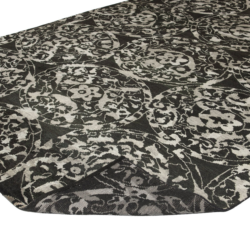 Grey Transitional Wool Rug - 7'9" x 9'