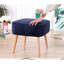 Luxueux pouf bleu marine avec tissu 100% velours, 17,7 po x 17,7 po x 16,9 po | Pieds en bois robustes, 35 éponges orthopédiques avec une épaisseur de 2,4 pouces | Idéal pour les décors bohémiens, les sièges élégants et confortables-1268598995