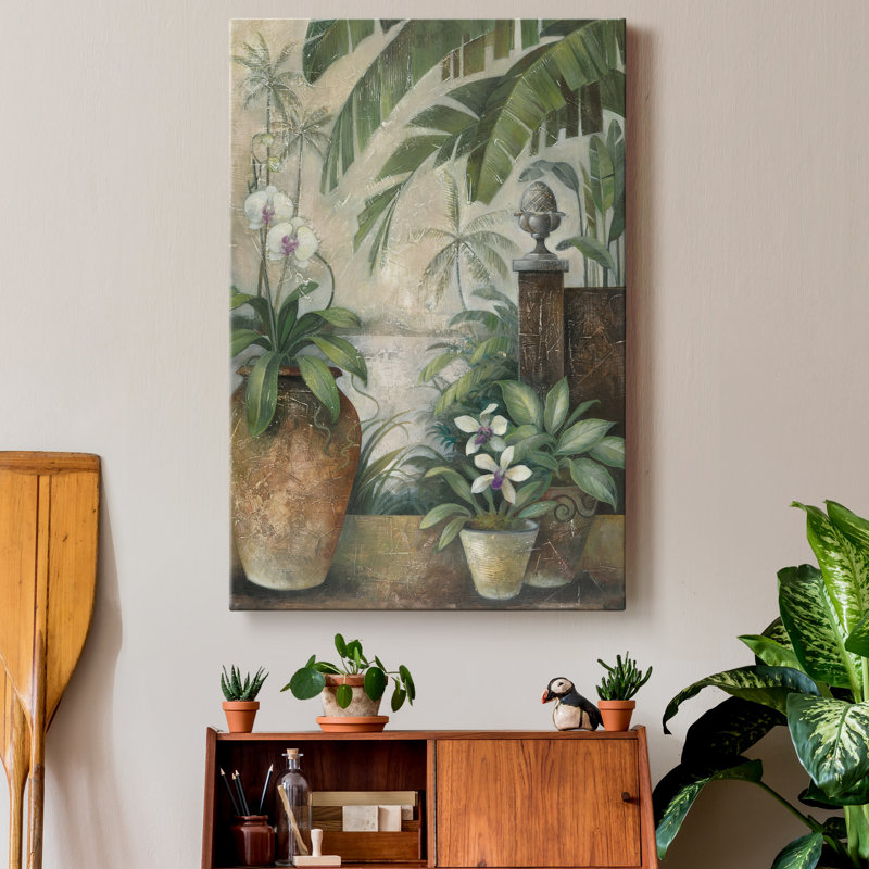 Orchidées dans Paradise II, reproduction d’art sur toile tendue, H 12 po x l 8 po x P 1 po