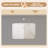 54" x 22" Solid Surface Engineered Stone Bathroom Vanity Top with Integrated Sink Faux Stone Countertop with 4 inch Backsplash for Mordern Barthoom in Gray Speckled Marble