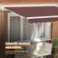 VidaXL 200cm D Polyester Cover Retractable Patio Awning-126173531-126173532