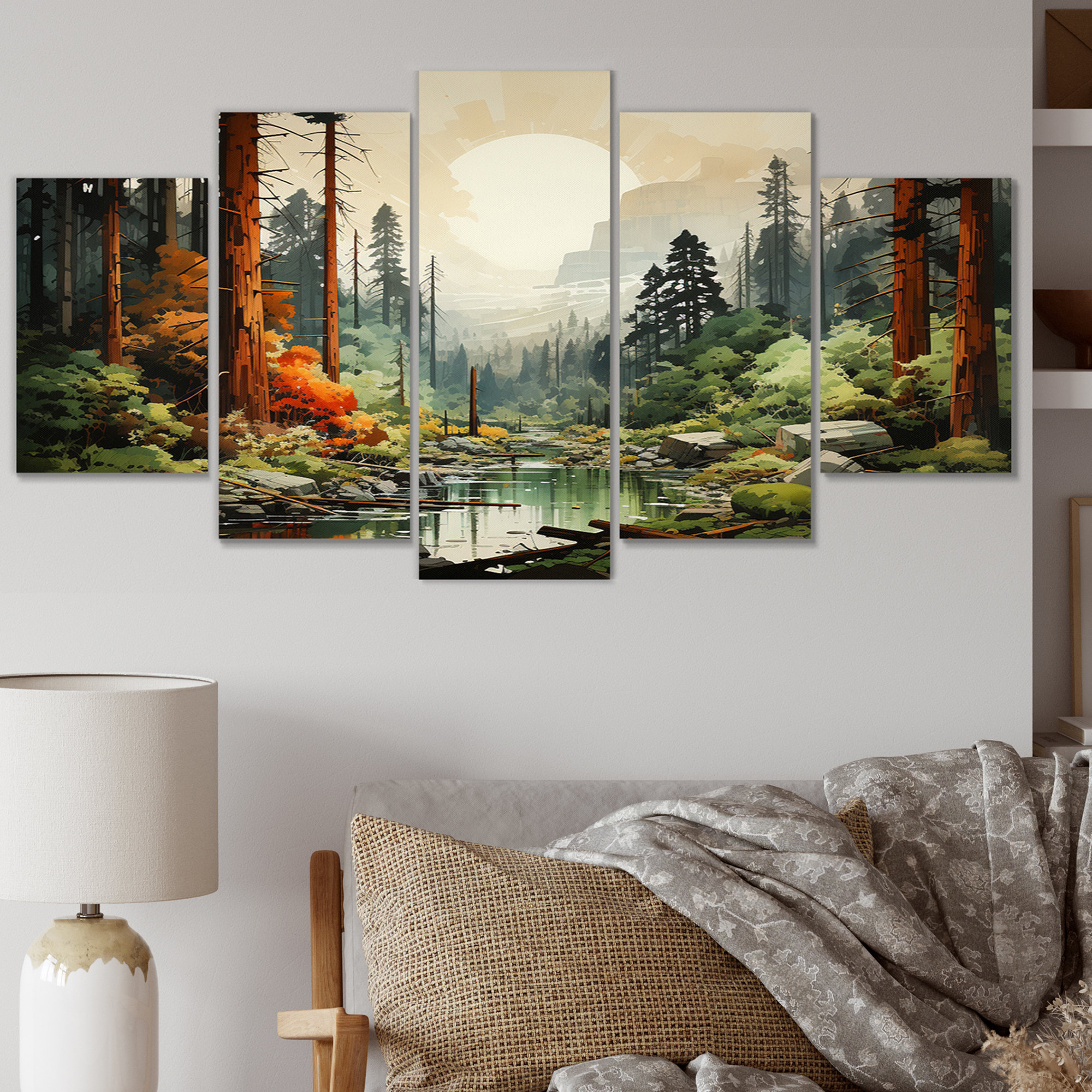 Millwood Pines Redwood Tree Whispering Giants - Tree Redwood Canvas ...