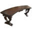 Lyre Solid Wood Writing Desk