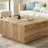33.25" Square Coffee Table with 4 Drawers-724105190