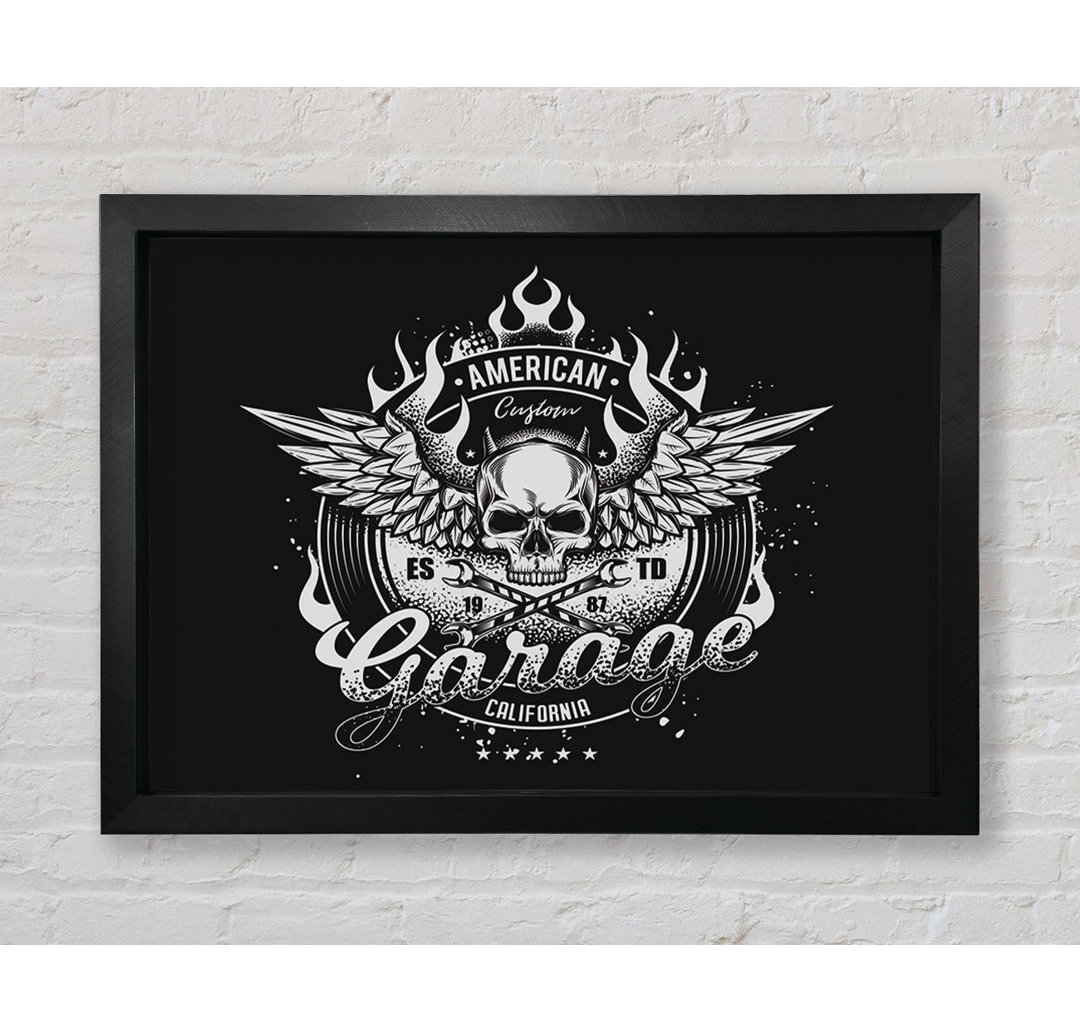 Gerahmtes Poster American Custom Garage