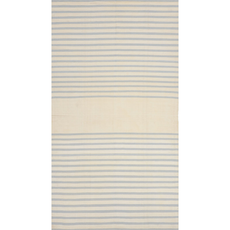 Striped Area Rug in Beige/Light Gray