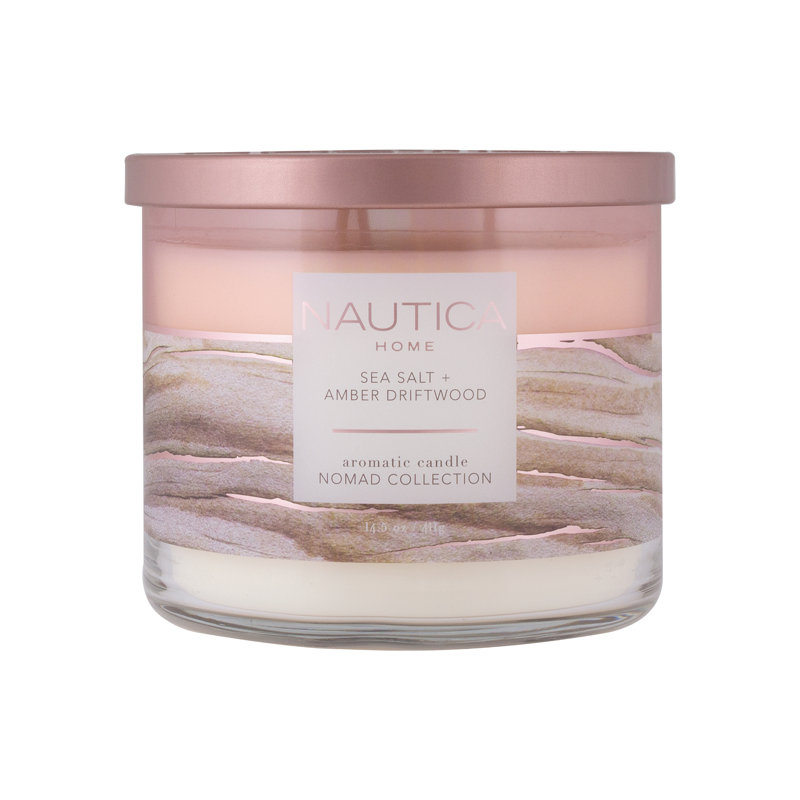 Bougie de créateur parfumée sel de mer et bois d'ambre flottant