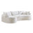 Boneless 124.5" Curved Modular Sectional Sofa, Large L-shaped Floor Couch, No Assembly Required & Boxed Delivery,easy-clean, Includes 4 Pillows,modern Design-860408613