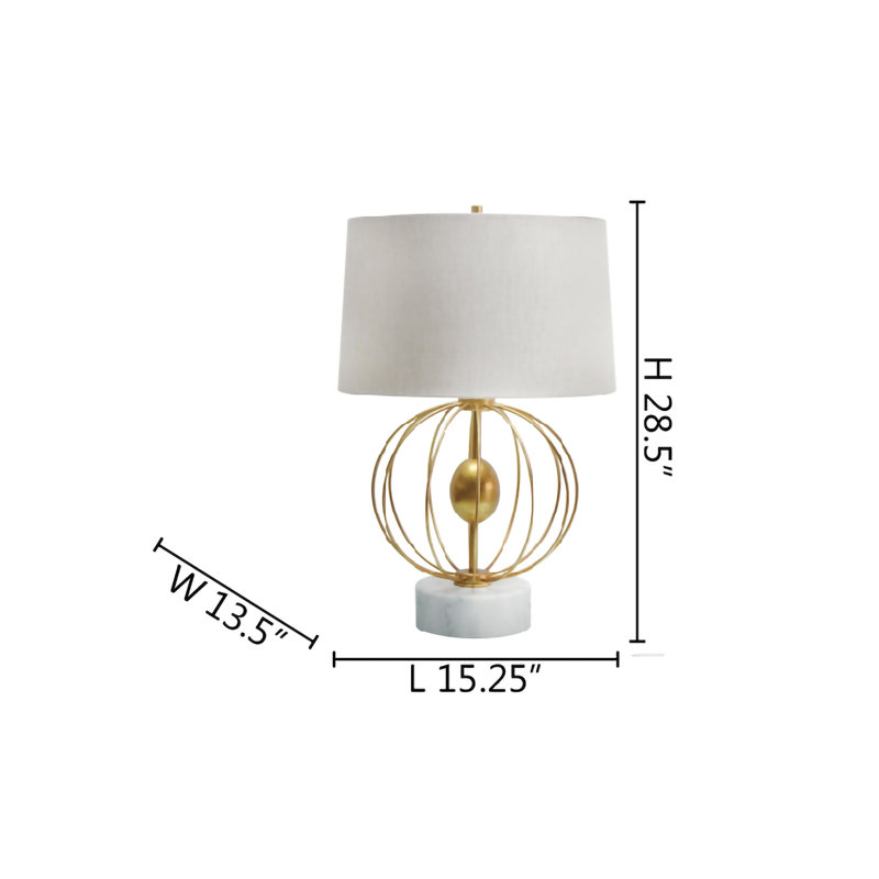Transitional 1 Light Gold Table Lamp