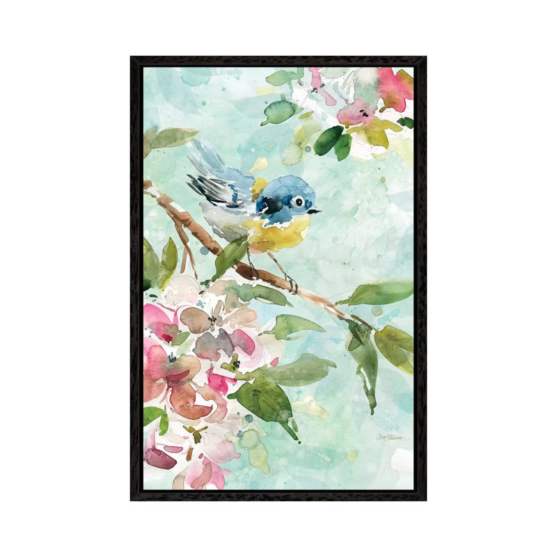 Asbury Garden Song I by Carol Robinson - Painting on Canvas, 101.6 cm H x 66.04 cm W, Black Framed