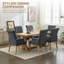 Tufted Upholstered High Back Dining Armchair, Linen-1886541626