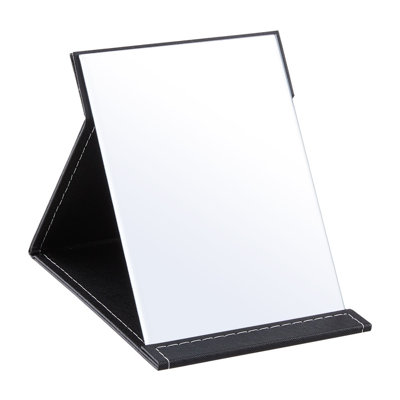 Seaforth Faux Leather Rectangle Freestanding Makeup / Shaving Mirror