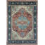Hand-Knotted High-Quality Rust and Blue Area Rug