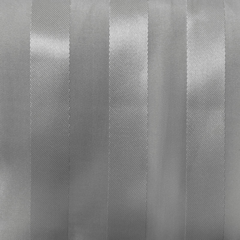 Qualik Hotel Stripe Waterproof Polyester Shower Curtain, Grey