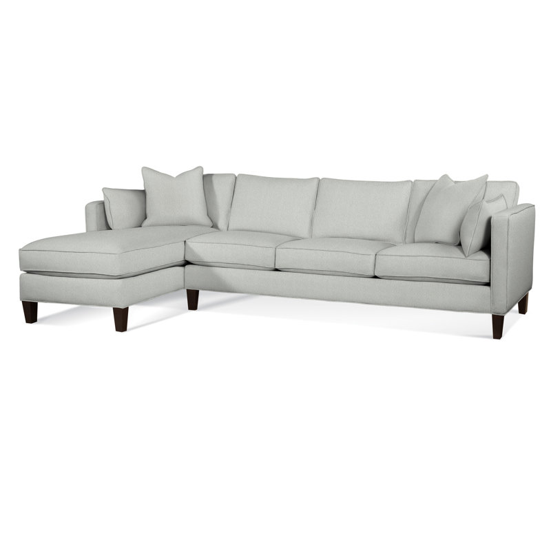 Lenox Chaise Sectional, Java, Left Hand Facing, Brown Geometric, 0456-33
