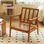 Chaise d'appoint avec pieds en bois massif, chaise de salon avec coussin en tissu doux-190801480