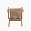Ensemble de 2 chaises de patio en bois d'acacia robuste, siège imperméable confortable, capacité de 400 lb, structure de couleur brune-2108507762