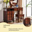 Table de coiffeuse en bois massif Vintage