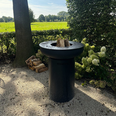 Cylinder Steel Outdoor Fireplace