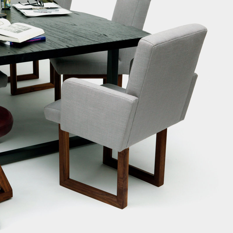C2 W Upholstered Arm Chair, Mineral Velvet