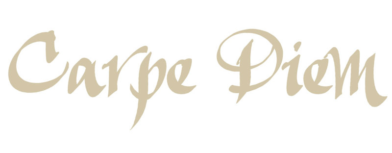 Décalcomanie murale indemnités journalières carpe diem, H 9,5 po x l 36 po x P 0,01 po, Beige