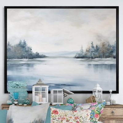 Scandinavian Lake Tranquility I sur impression sur toile